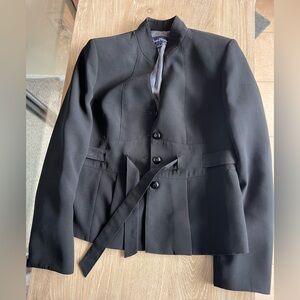 Evan Picone Black Blazer with Patterned Lining